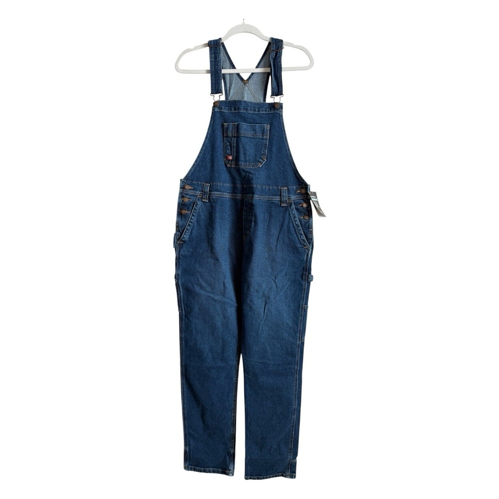 Dickies Women's Denim Boyfriend Bib Boyfriend Fit Overall Women's Medium NEW